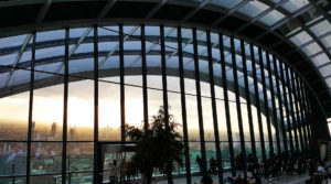 View from Sky Garden across London in Winter