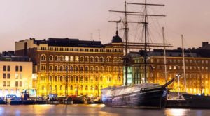 ship in Helsinki market square